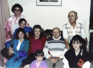 1988 - Richard with 4 generations of family