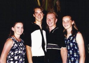 1999 - Richard with Ellysha Cameron Vanessa at Ria Bintan
