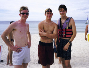 1999 Richard with Shane & Cameron at Ria Bintan